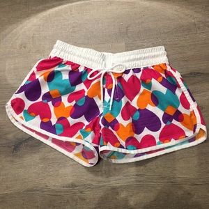 🏖 beach shorts hearts colorful pink purple yellow